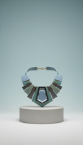 Designer sculptural cuff accessory