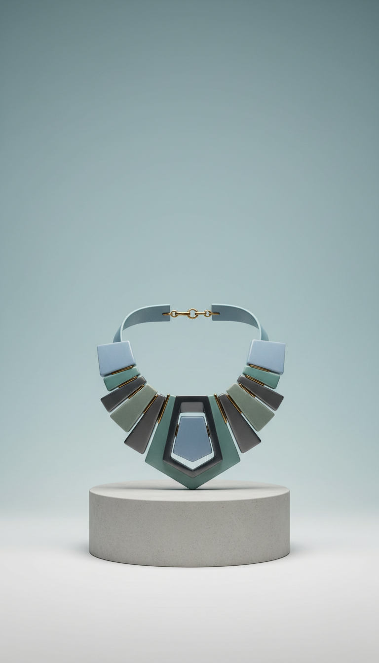 Designer sculptural cuff accessory